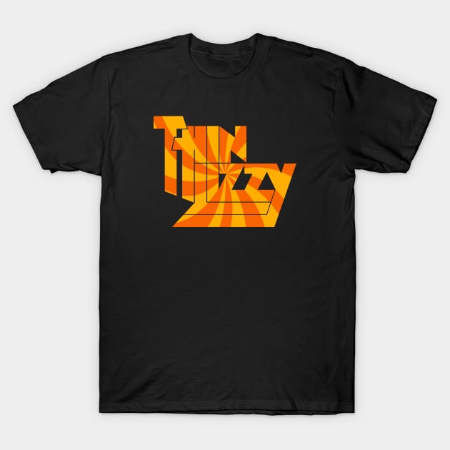 Thin Lizzy Orange Spiral Fanart T-Shirt by eon.kaus